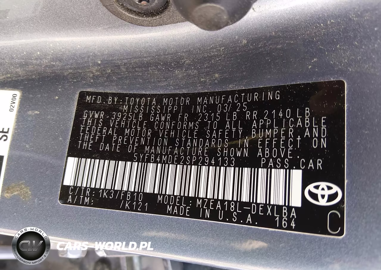 2025 Toyota Corolla Le VIN:5YFB4MDE2SP294133 - 9