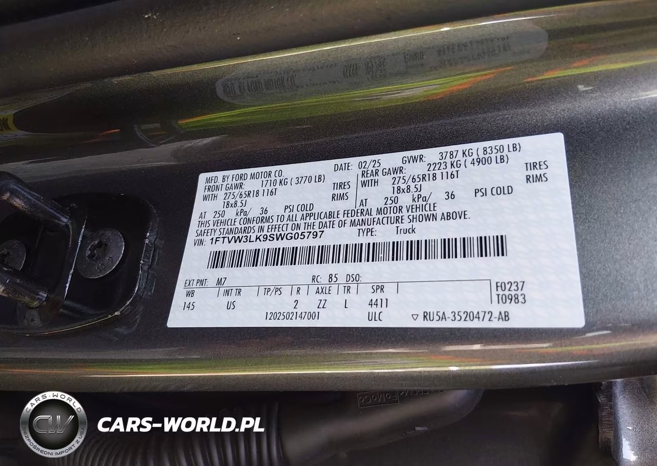 2025 Ford F-150 Lightning Xlt VIN:1FTVW3LK9SWG05797 - 9