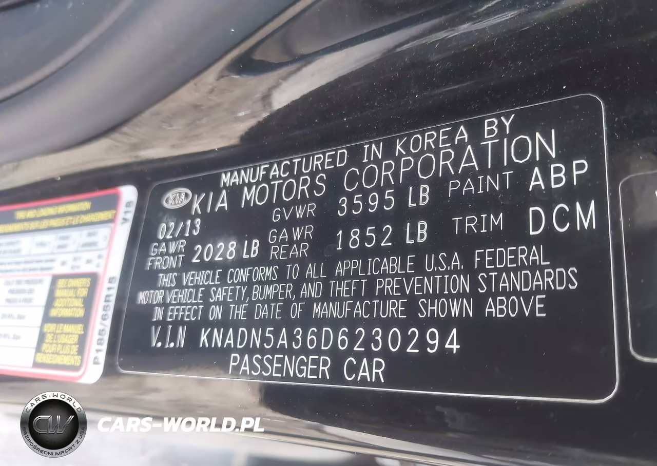 2013 Kia Rio Ex VIN:KNADN5A36D6230294 - 9