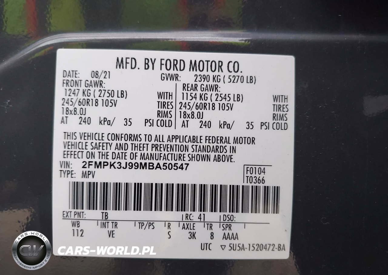 2021 Ford Edge Sel VIN:2FMPK3J99MBA50547 - 9