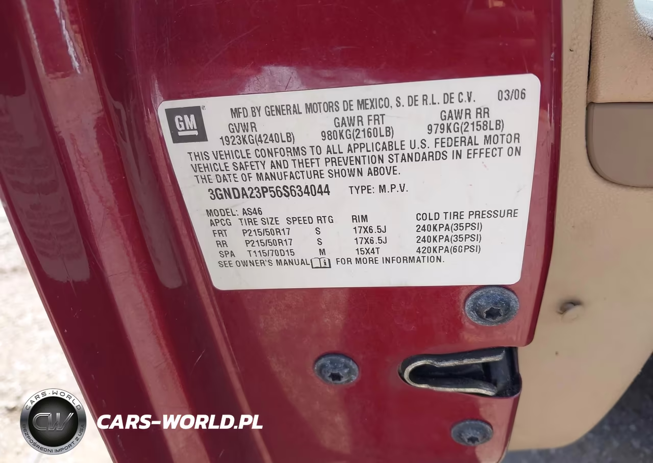 2006 Chevrolet Hhr Lt VIN:3GNDA23P56S634044 - 9