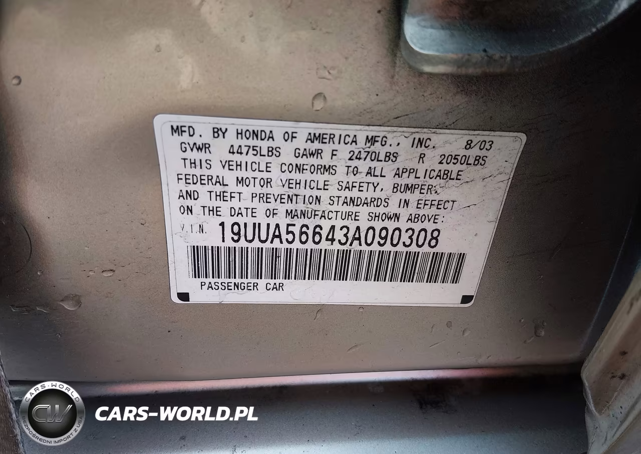 2003 Acura Tl 3.2 VIN:19UUA56643A090308 - 9