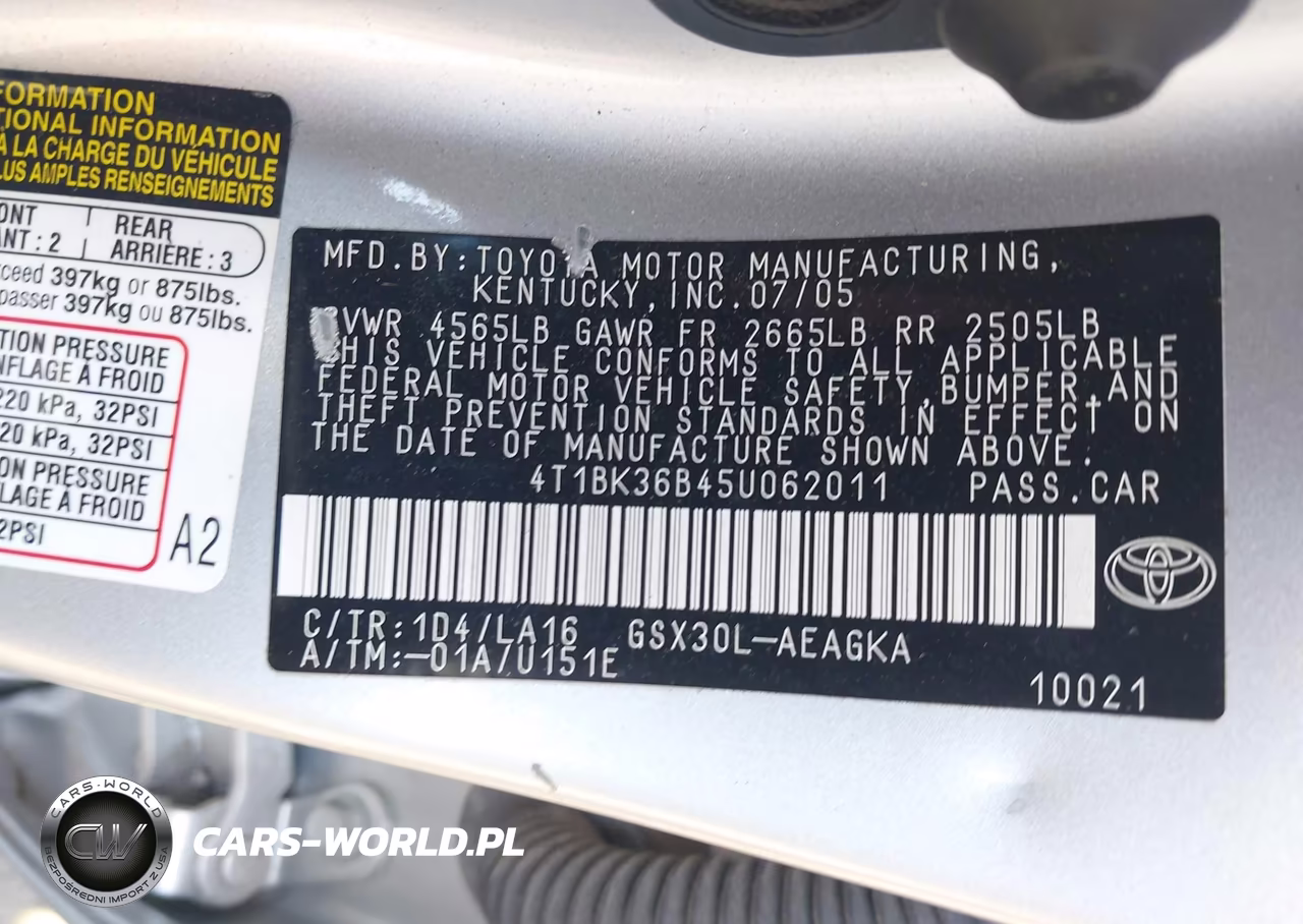 2005 Toyota Avalon Xls VIN:4T1BK36B45U062011 - 9