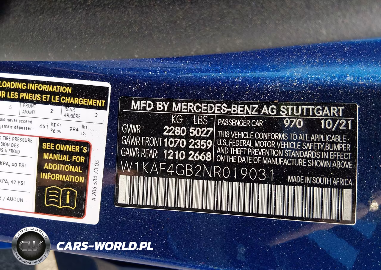 2022 Mercedes-Benz C 300 Sedan VIN:W1KAF4GB2NR019031 - 9