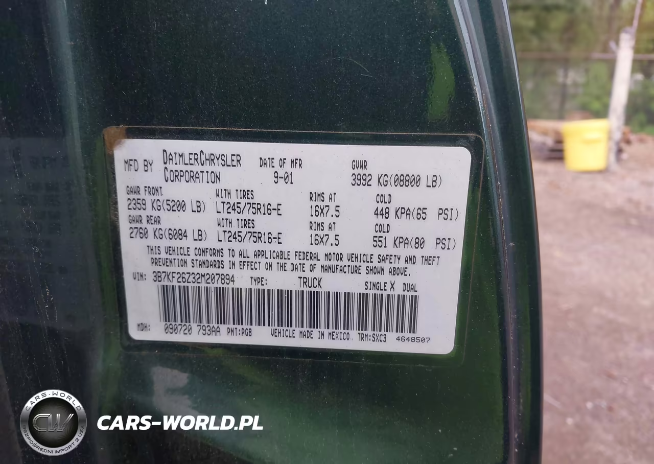2002 Dodge Ram 2500 St VIN:3B7KF26Z32M207894 - 9