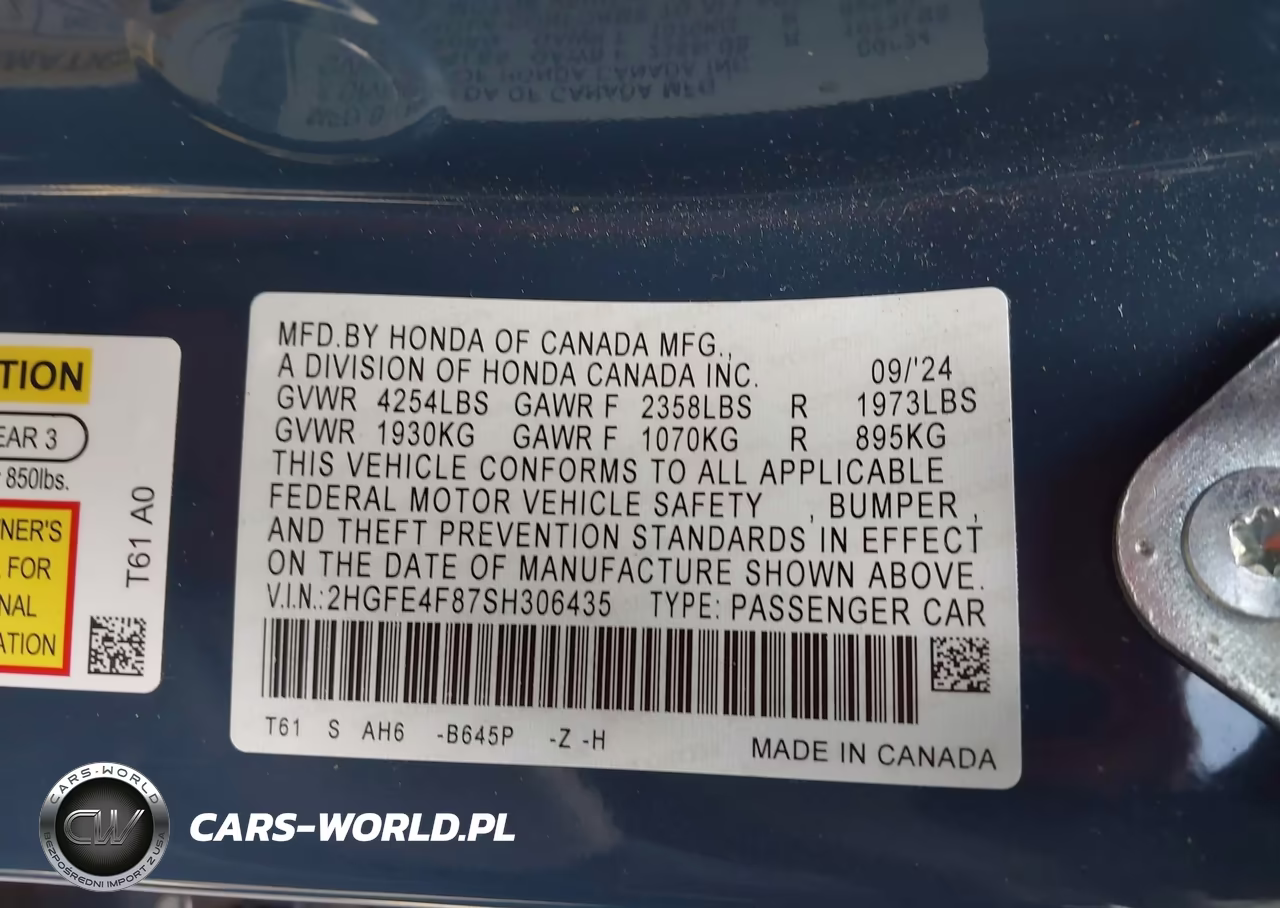 2025 Honda Civic Hybrid Sport-Sport Touring VIN:2HGFE4F87SH306435 - 9