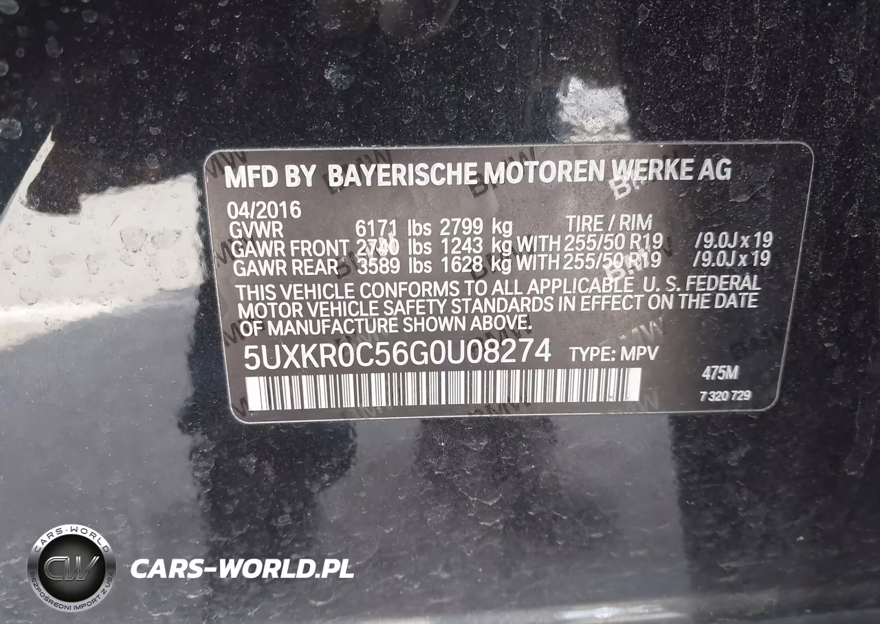 2016 BMW X5 xDrive35I VIN:5UXKR0C56G0U08274 - 9