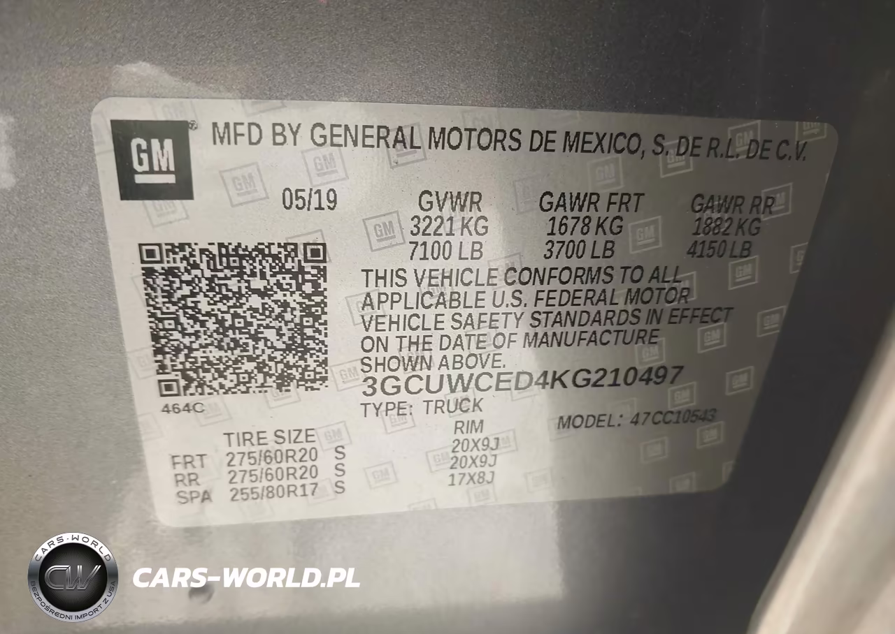 2019 Chevrolet Silverado 1500 Lt VIN:3GCUWCED4KG210497 - 9