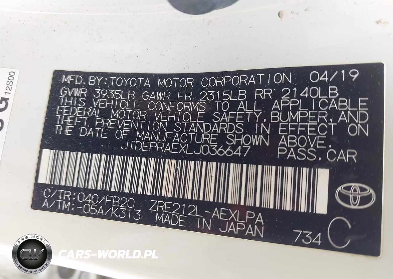 2020 Toyota Corolla Le VIN:JTDEPRAEXLJ036647 - 9