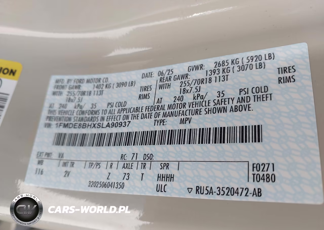 2025 Ford Bronco Outer Banks VIN:1FMDE8BHXSLA90937 - 9