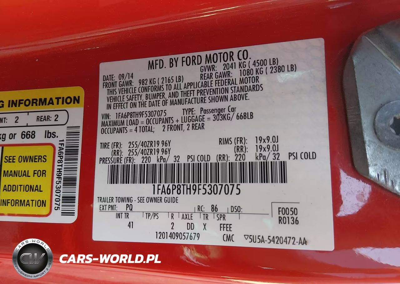 2015 Ford Mustang Ecoboost VIN:1FA6P8TH9F5307075 - 9