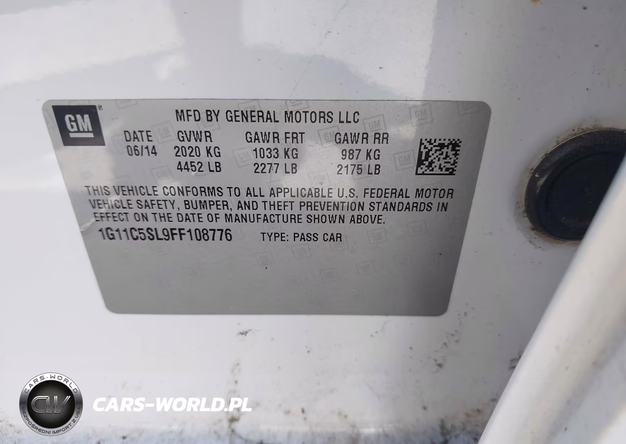 2015 Chevrolet Malibu 1Lt VIN:1G11C5SL9FF108776 - 9