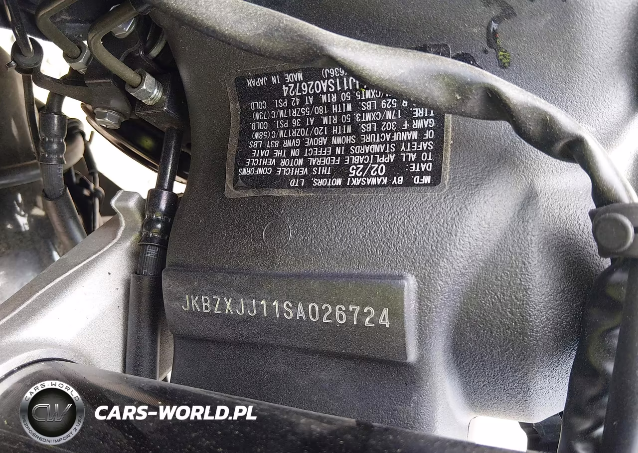 2025 Kawasaki Zx636 K VIN:JKBZXJJ11SA026724 - 10