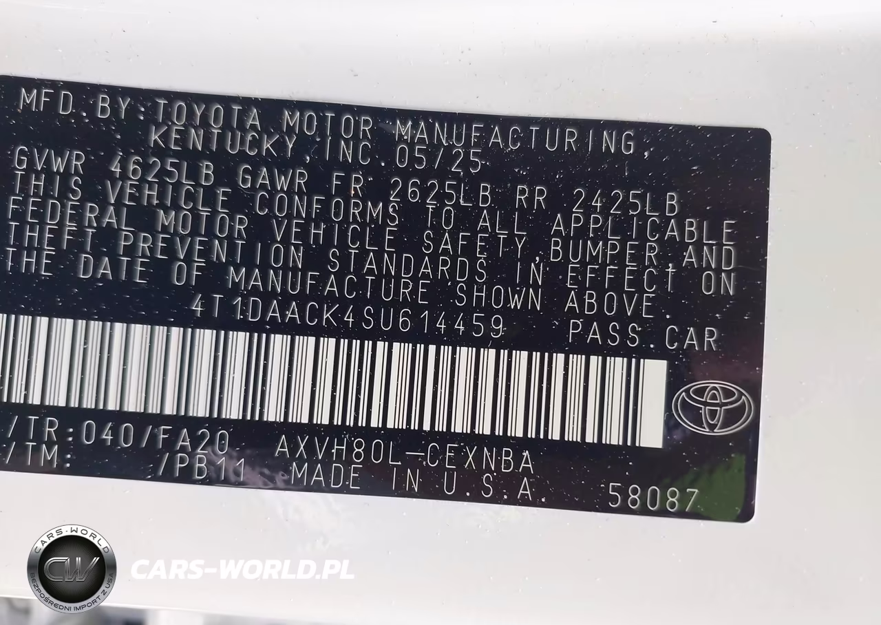 2025 Toyota Camry Le VIN:4T1DAACK4SU614459 - 9