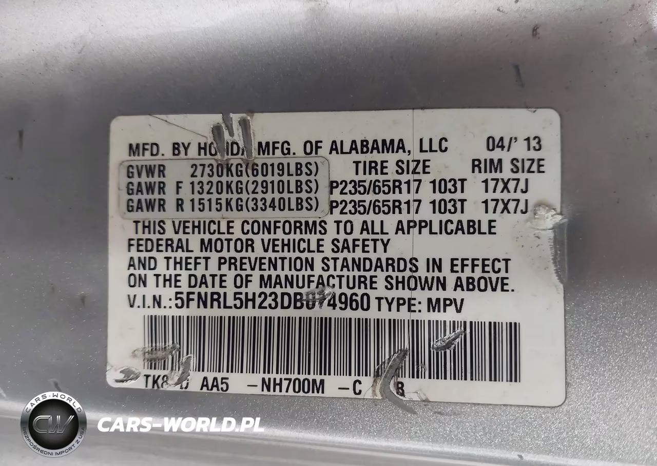 2013 Honda Odyssey Lx VIN:5FNRL5H23DB074960 - 9