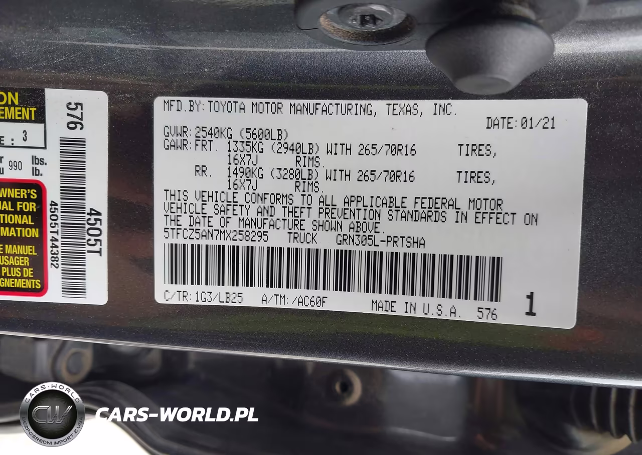 2021 Toyota Tacoma Trd Pro VIN:5TFCZ5AN7MX258295 - 9