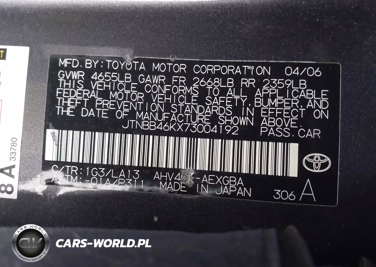 2007 Toyota Camry Hybrid VIN:JTNBB46KX73004192 - 9