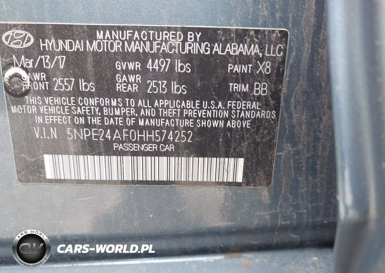 2017 Hyundai Sonata Se VIN:5NPE24AF0HH574252 - 9