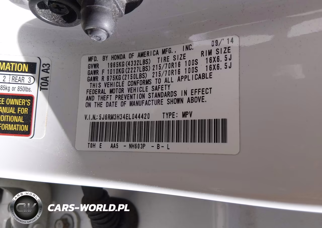 2014 Honda Cr-V Lx VIN:5J6RM3H34EL044420 - 9
