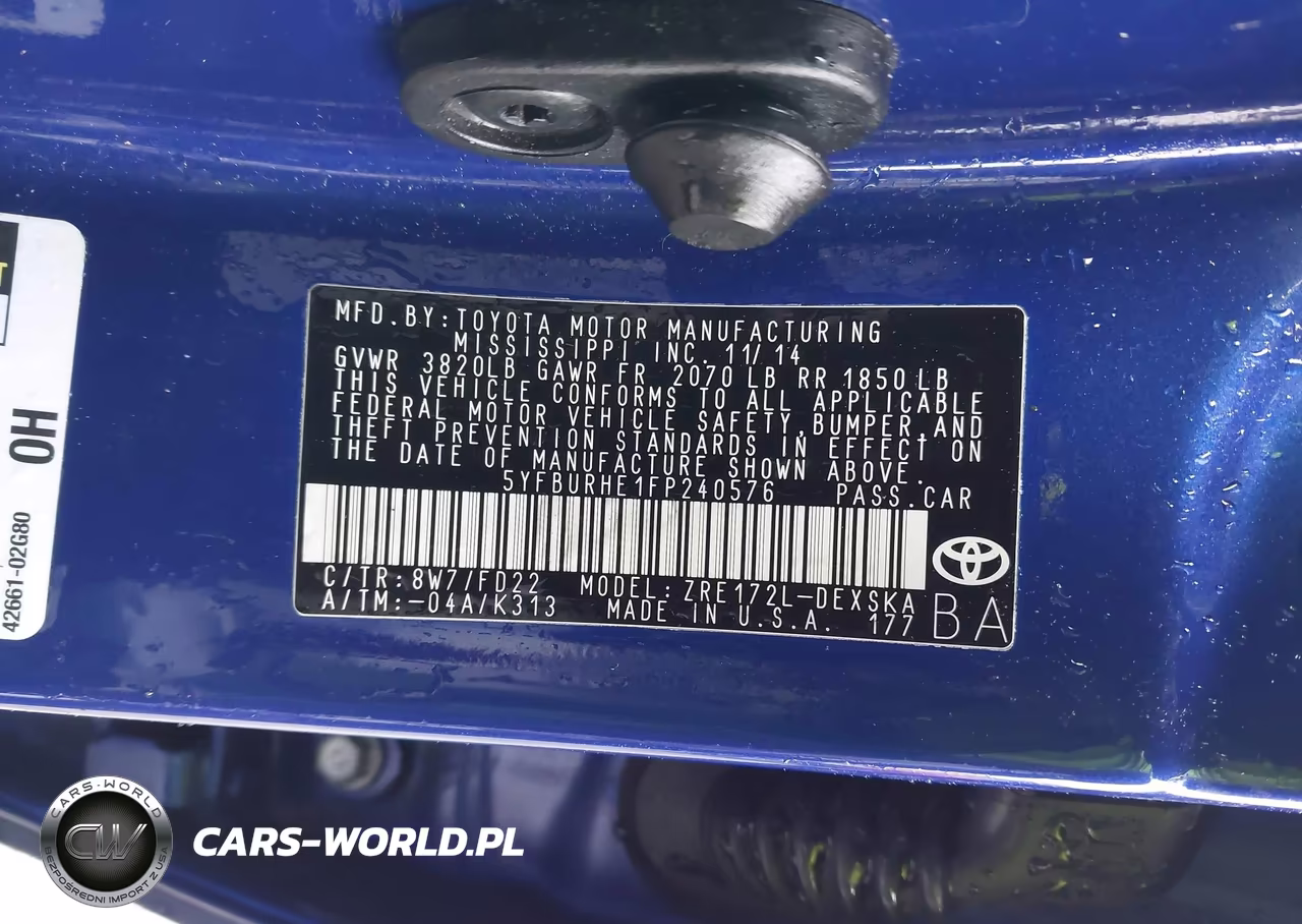 2015 Toyota Corolla S Plus VIN:5YFBURHE1FP240576 - 9