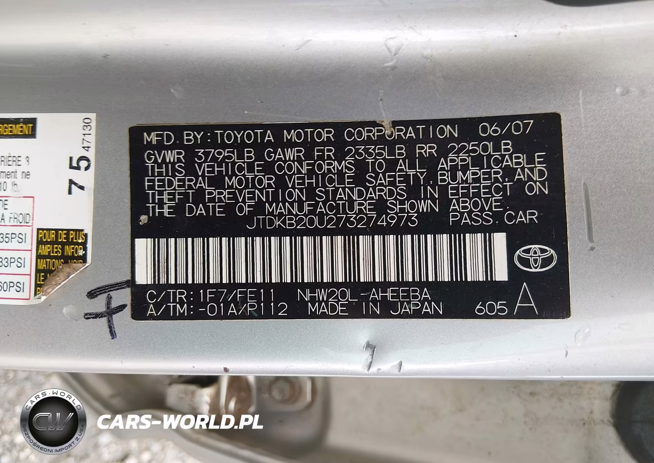 2007 Toyota Prius VIN:JTDKB20U273274973 - 9