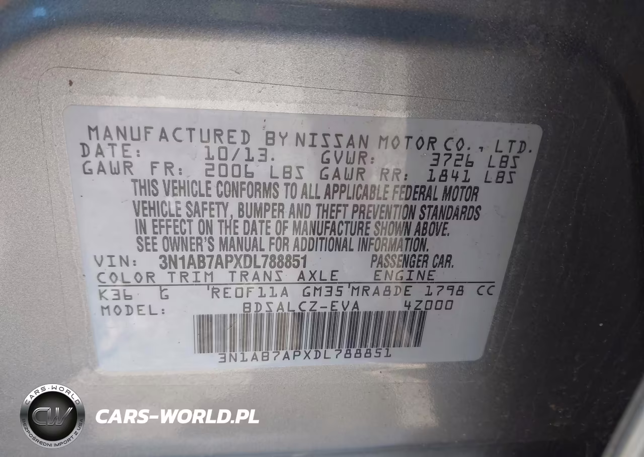 2013 Nissan Sentra S VIN:3N1AB7APXDL788851 - 9