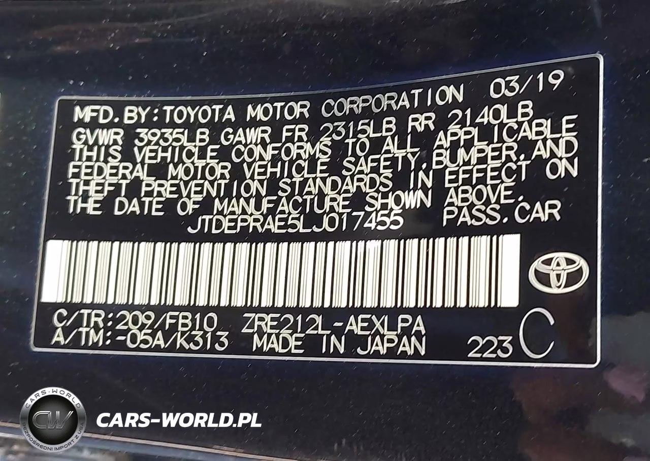 2020 Toyota Corolla Le VIN:JTDEPRAE5LJ017455 - 9