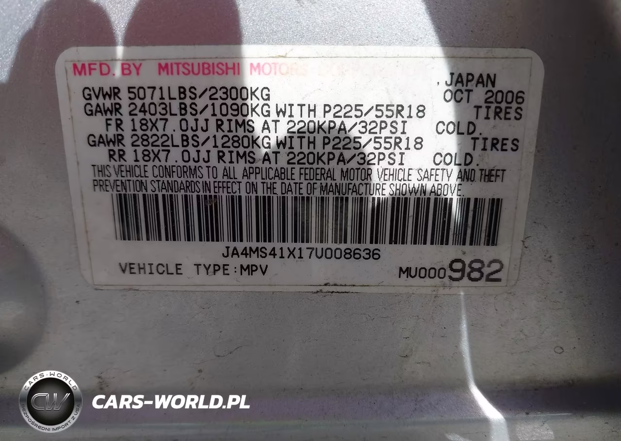 2007 Mitsubishi Outlander Xls VIN:JA4MS41X17U008636 - 9