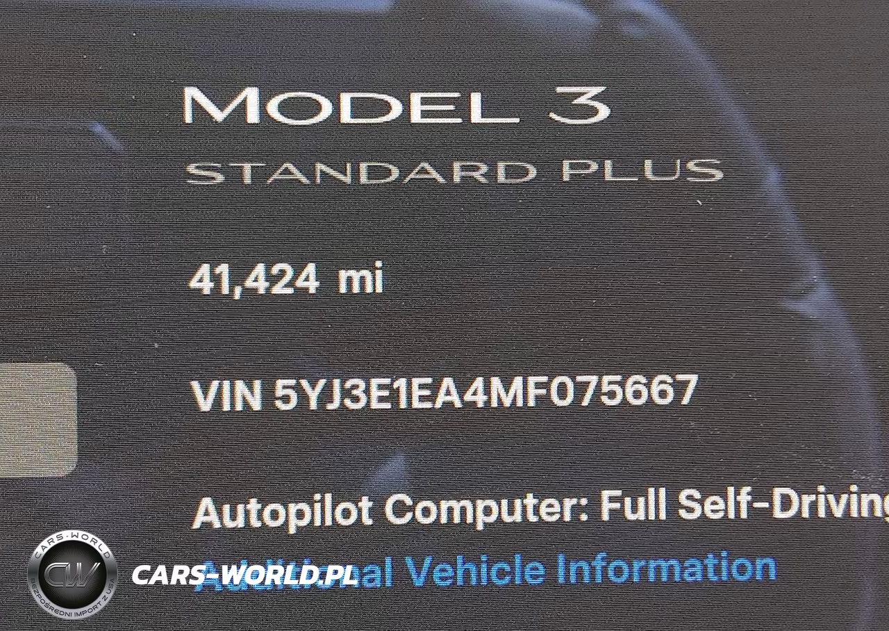 2021 Tesla Model 3 Standard Range Plus Rear-Wheel Drive VIN:5YJ3E1EA4MF075667 - 15