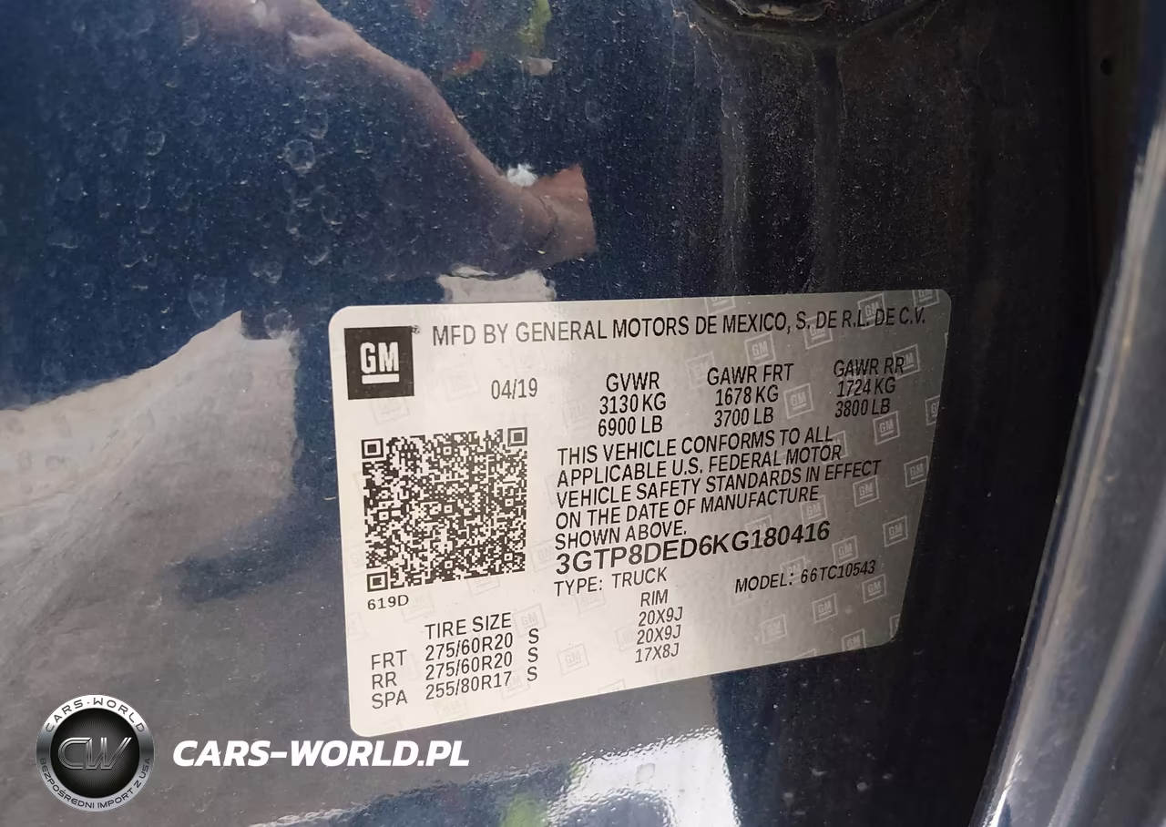 2019 GMC Sierra 1500 Slt VIN:3GTP8DED6KG180416 - 9