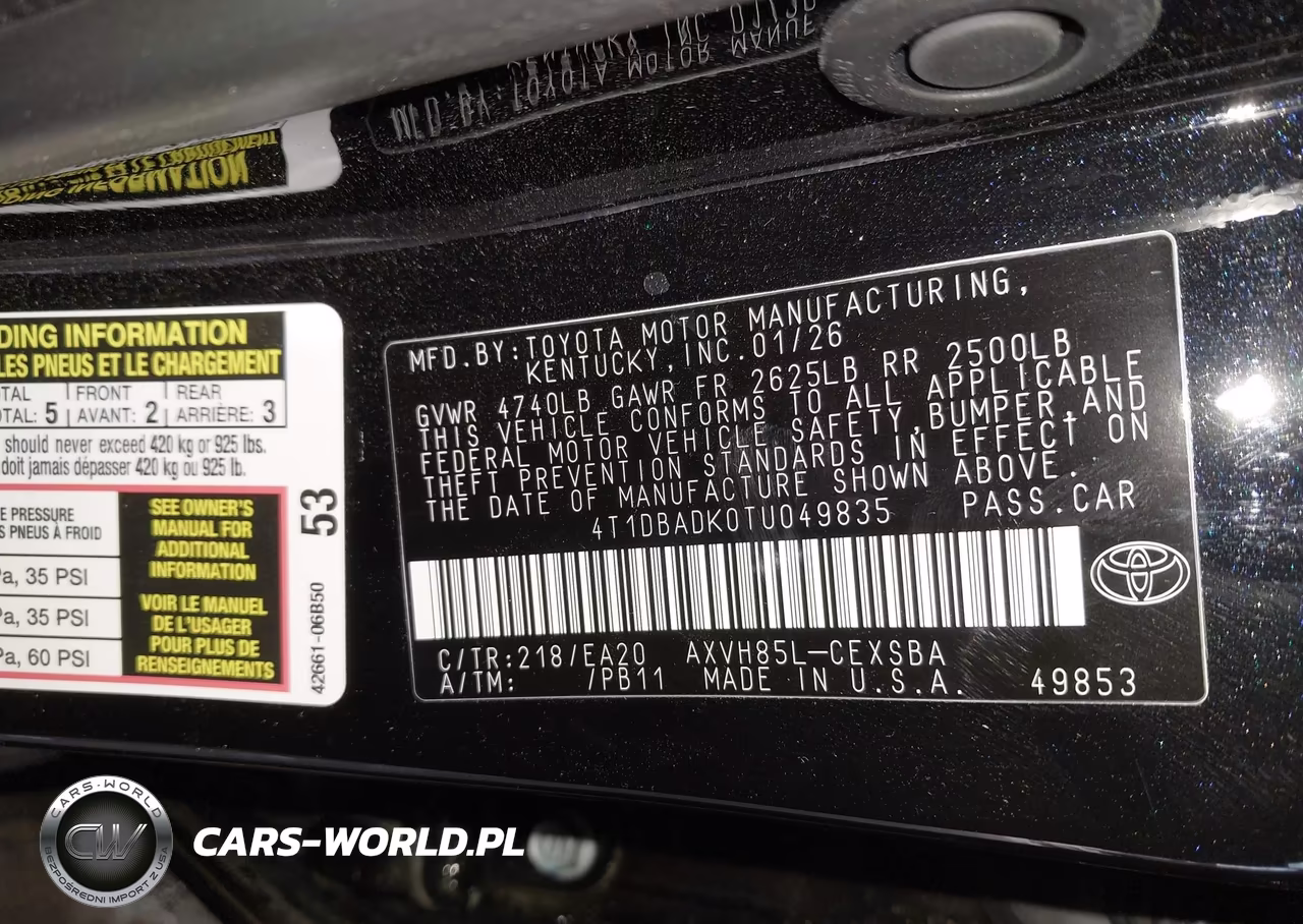 2026 Toyota Camry Nightshade VIN:4T1DBADK0TU049835 - 9
