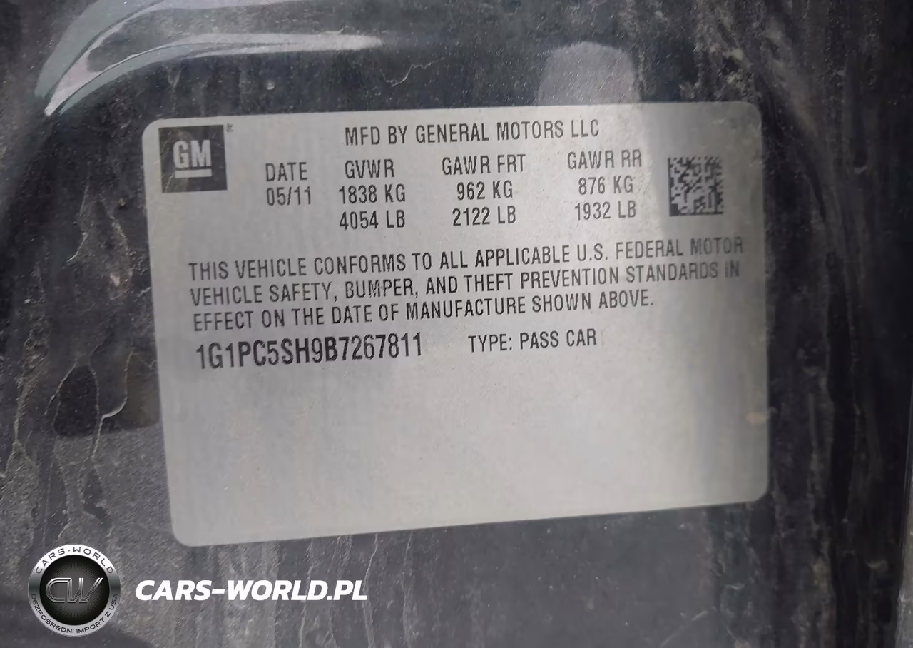 2011 Chevrolet Cruze Ls VIN:1G1PC5SH9B7267811 - 9