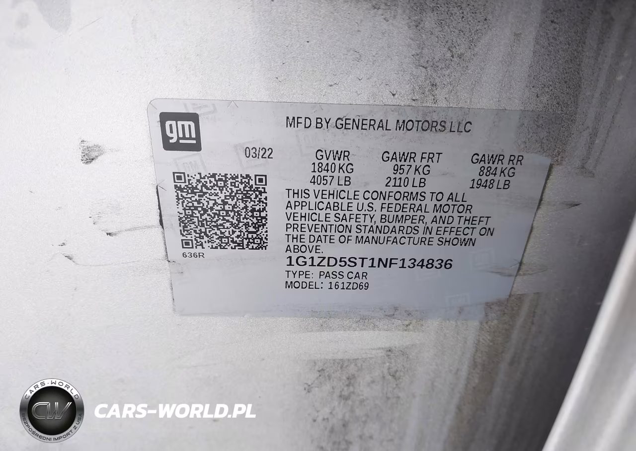 2022 Chevrolet Malibu Fwd Lt VIN:1G1ZD5ST1NF134836 - 9