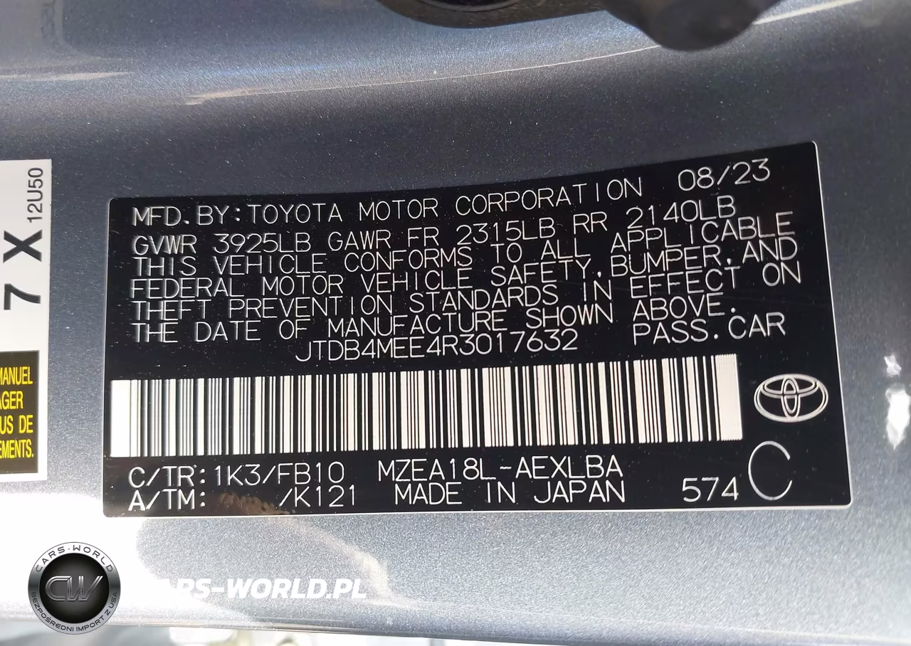 2024 Toyota Corolla Le VIN:JTDB4MEE4R3017632 - 9
