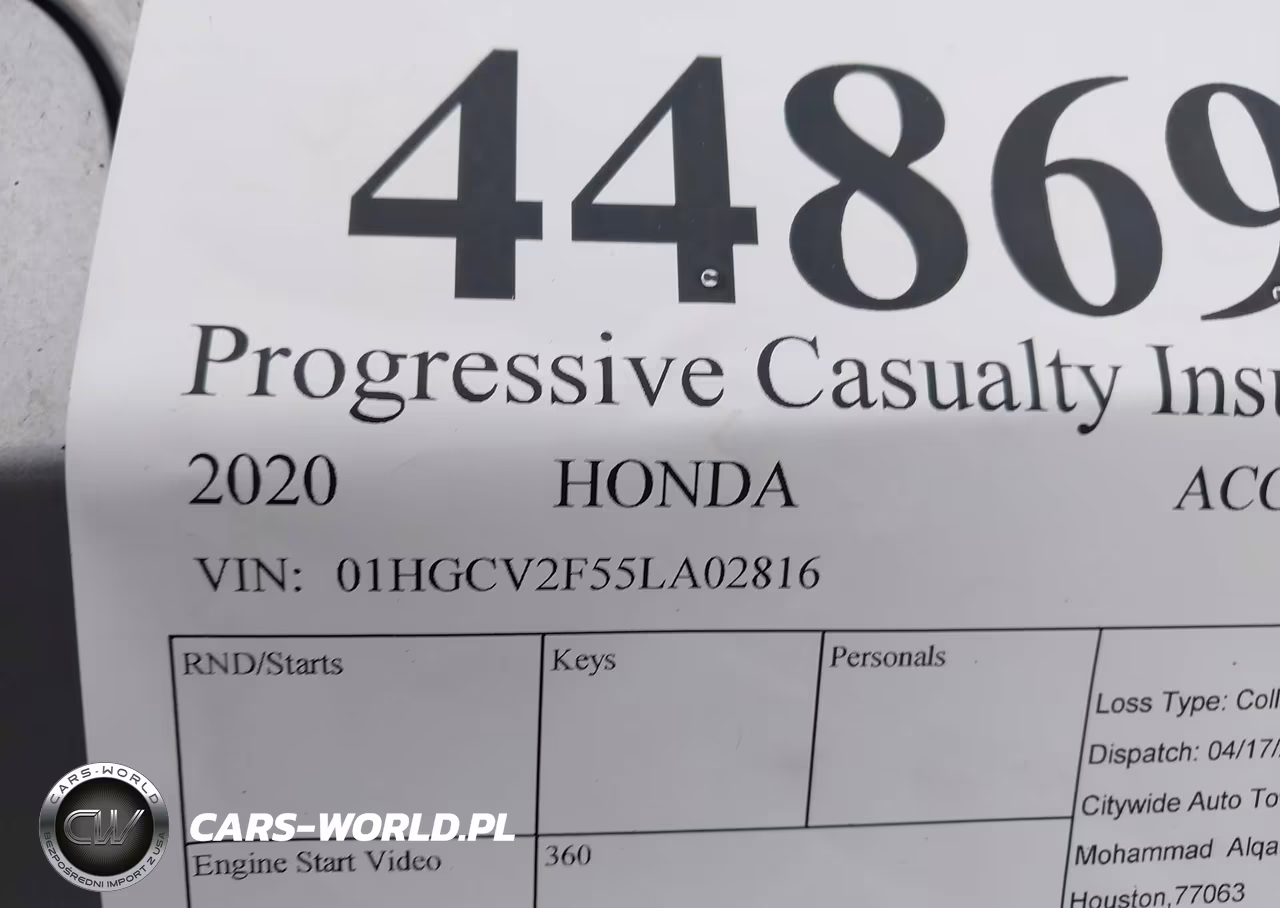 2020 Honda Accord Ex-L 2.0T VIN:1HGCV2F55LA028163 - 9