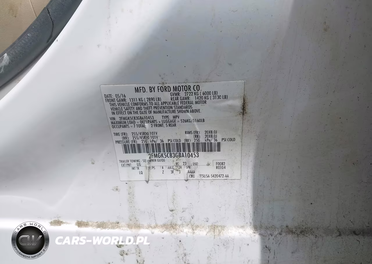 2016 Ford Flex Sel VIN:2FMGK5C83GBA10453 - 9