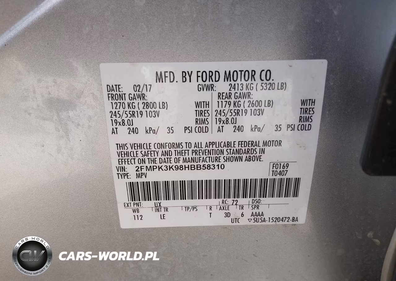 2017 Ford Edge Titanium VIN:2FMPK3K98HBB58310 - 9