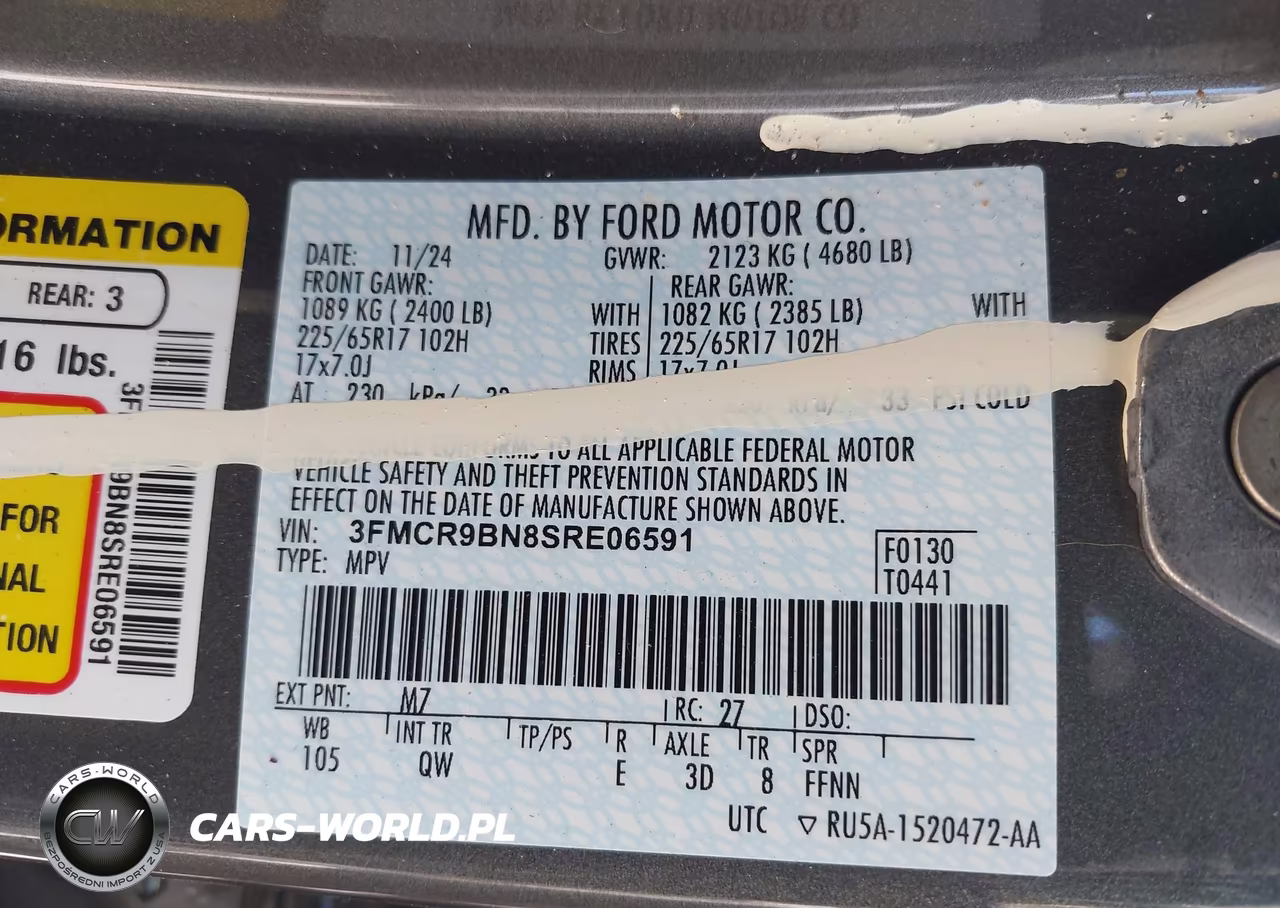 2025 Ford Bronco Sport Big Bend VIN:3FMCR9BN8SRE06591 - 9
