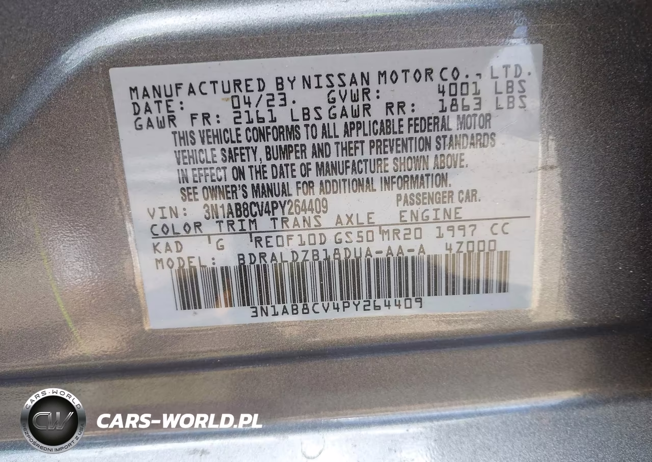 2023 Nissan Sentra Sv Xtronic Cvt VIN:3N1AB8CV4PY264409 - 9