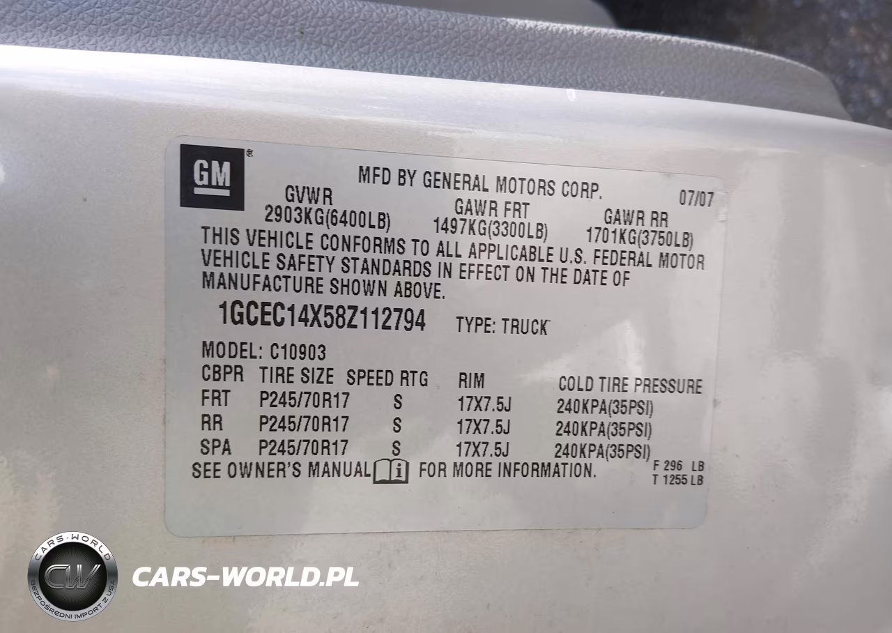 2008 Chevrolet Silverado 1500 Work Truck VIN:1GCEC14X58Z112794 - 9