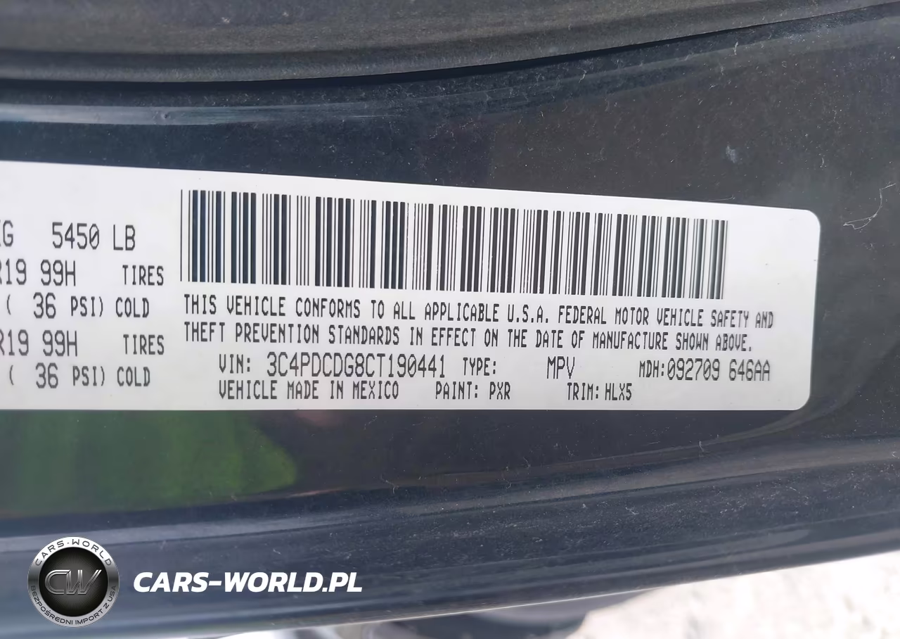2012 Dodge Journey Crew VIN:3C4PDCDG8CT190441 - 9