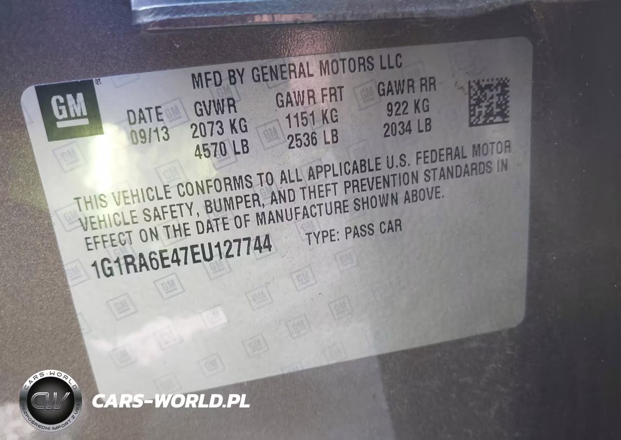 2014 Chevrolet Volt VIN:1G1RA6E47EU127744 - 9