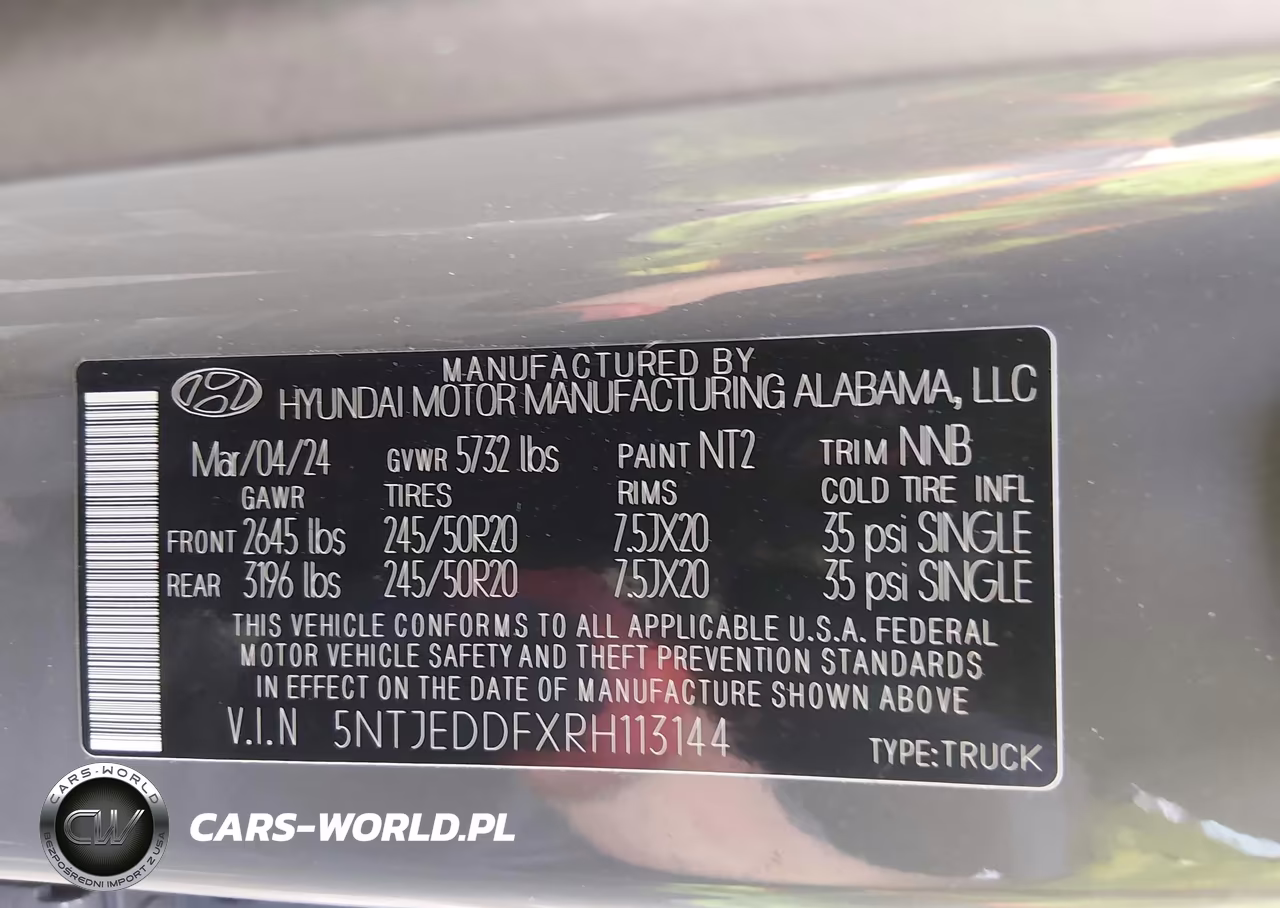 2024 Hyundai Santa Cruz Limited VIN:5NTJEDDFXRH113144 - 9