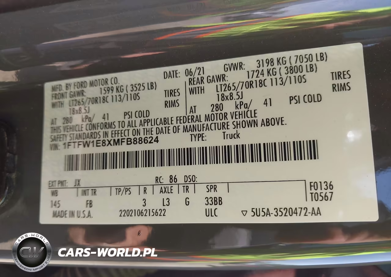 2021 Ford F-150 Xlt VIN:1FTFW1E8XMFB88624 - 9