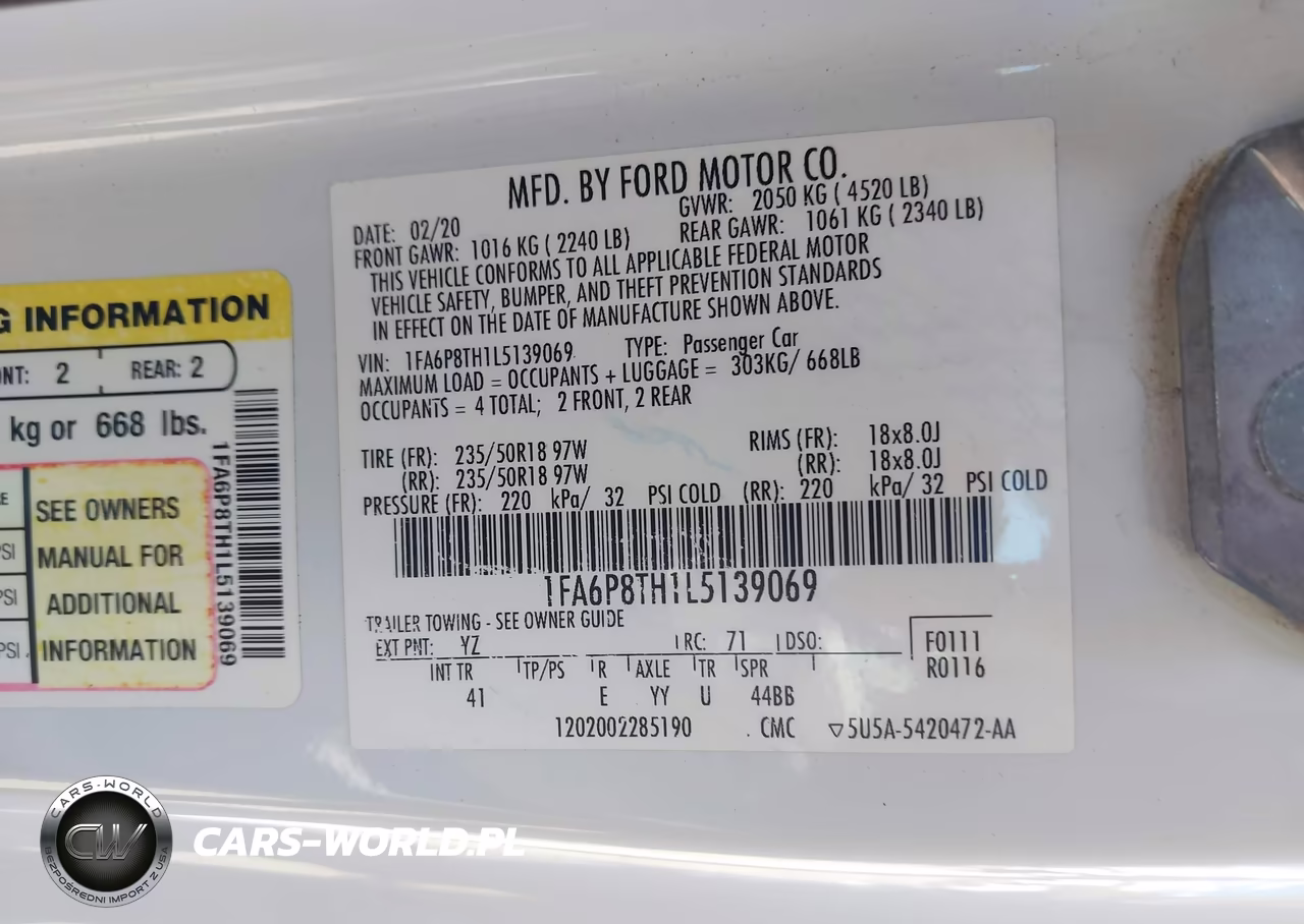 2020 Ford Mustang Ecoboost Premium Fastback VIN:1FA6P8TH1L5139069 - 9
