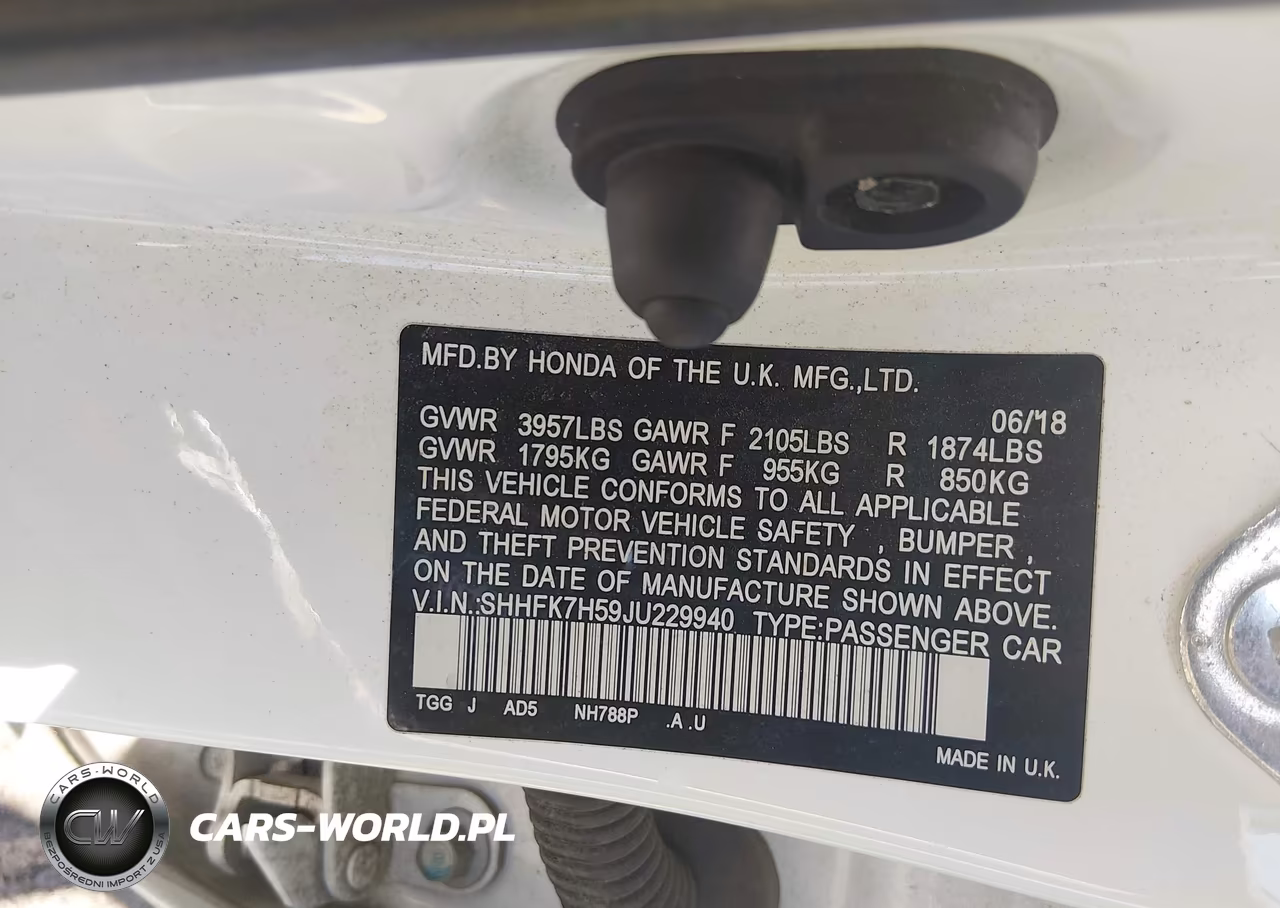 2018 Honda Civic Ex VIN:SHHFK7H59JU229940 - 9