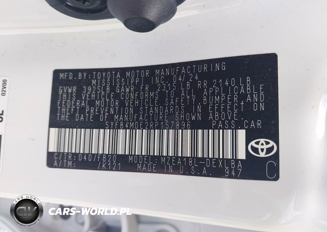 2024 Toyota Corolla Le VIN:5YFB4MDE2RP157896 - 9