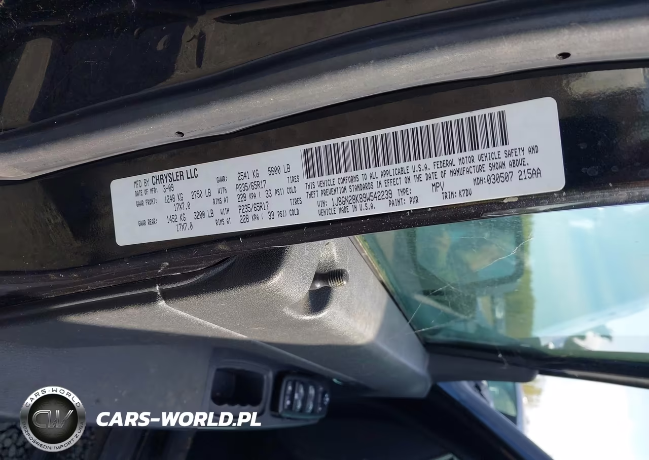 2009 Jeep Liberty Sport VIN:1J8GN28K89W542239 - 9