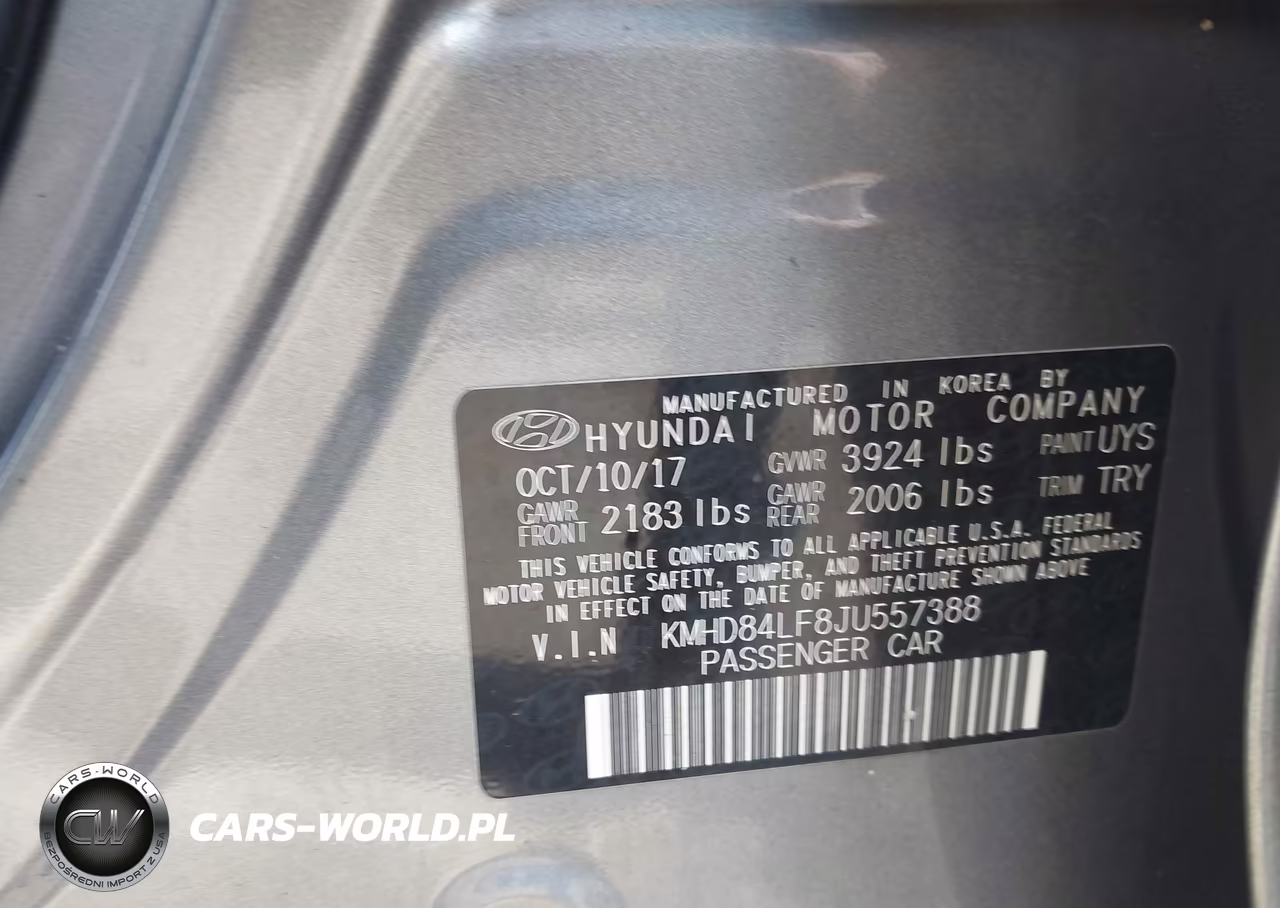 2018 Hyundai Elantra Sel VIN:KMHD84LF8JU557388 - 9