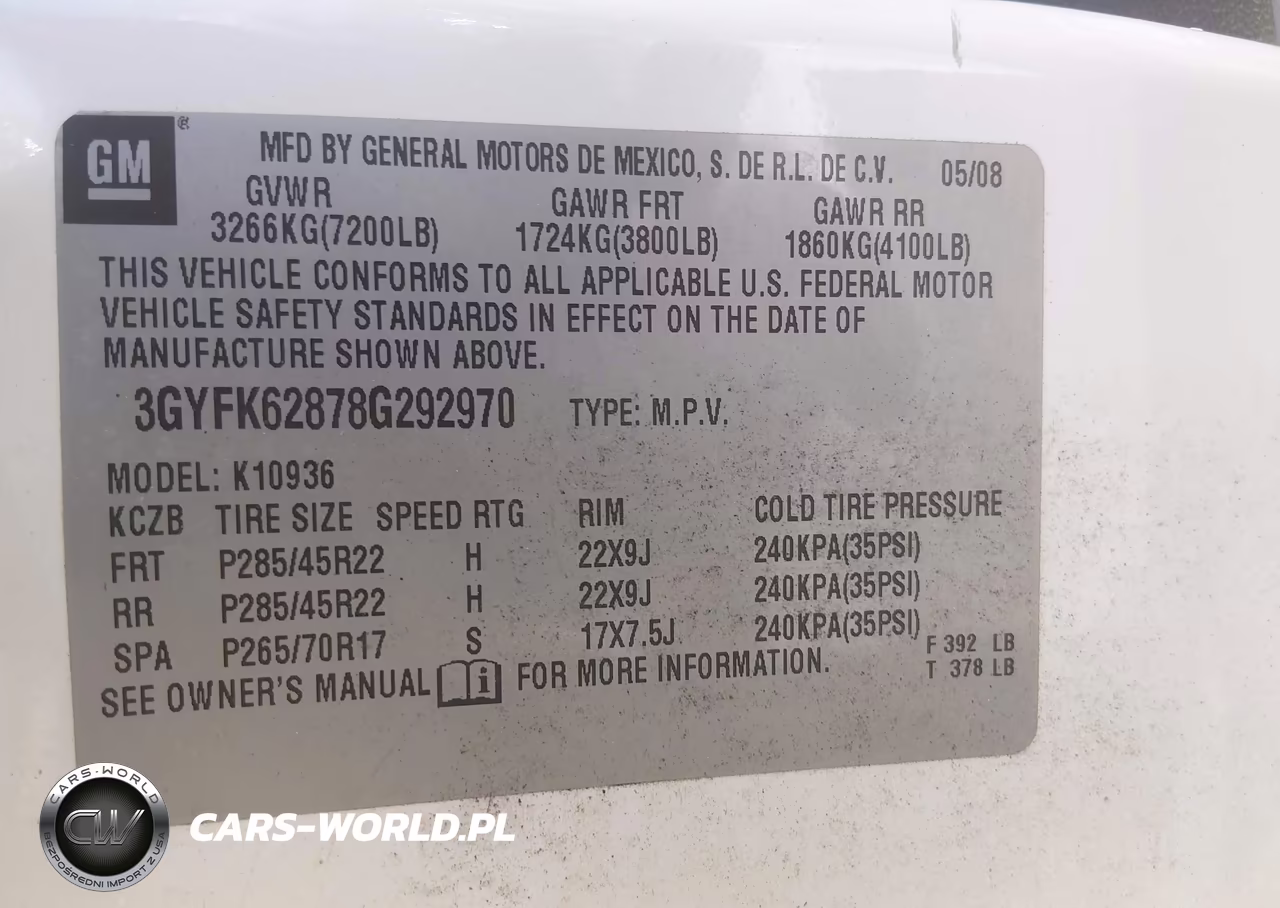 2008 Cadillac Escalade Ext Standard VIN:3GYFK62878G292970 - 9